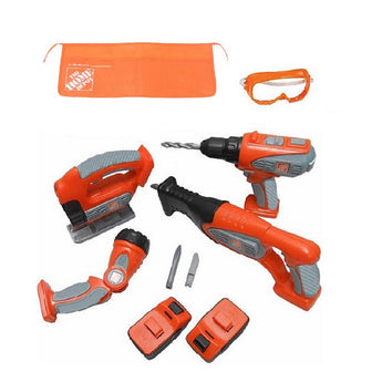 10-Piece Deluxe Power Tool Set with Try Me Light, Sound and Motion Function